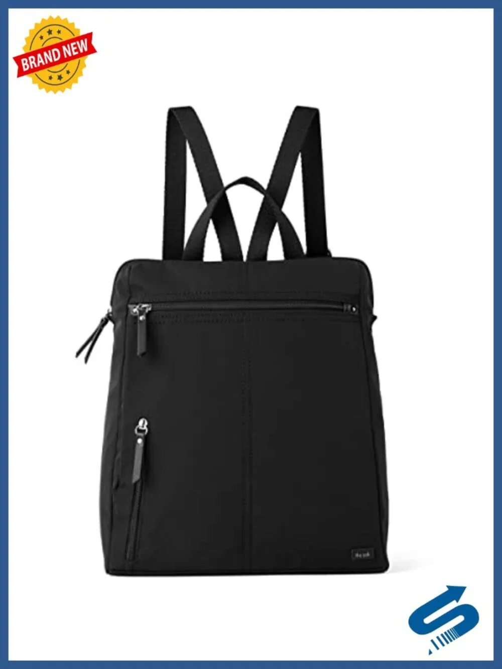 Recycled Nylon Backpack with Adjustable Strap, Spacious Bag
